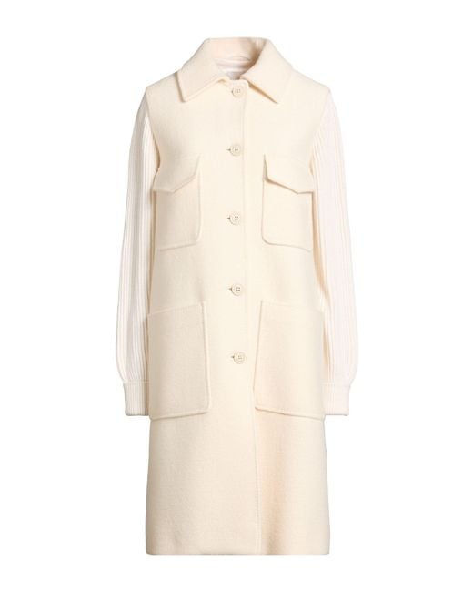 Eleventy Natural Cream Coat Wool