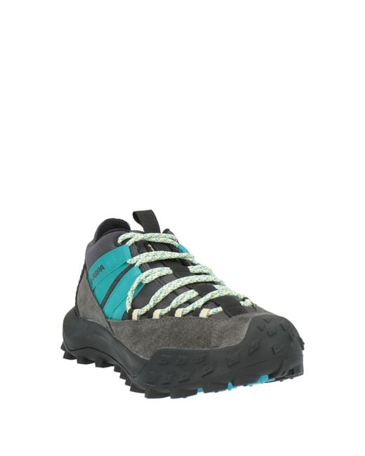 SCARPA Green Sneakers Leather, Textile Fibers