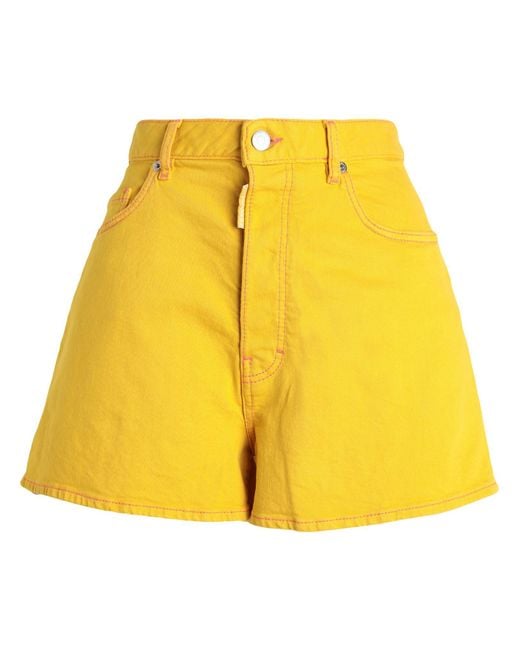 DSquared² Yellow Denim Shorts