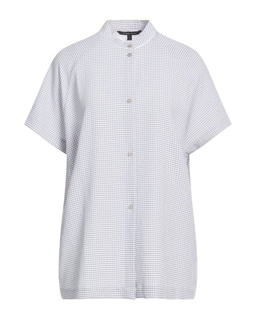 ARMANI EXCHANGE White Shirt Polyester, Viscose