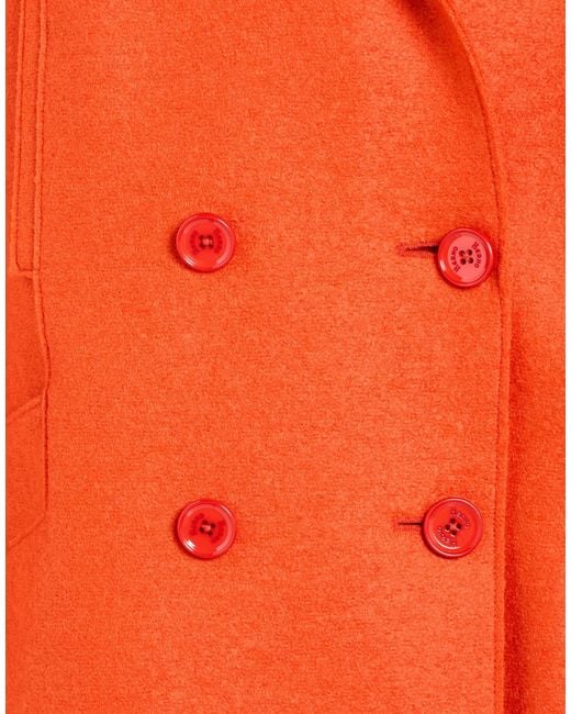 Herno Orange Coat Virgin Wool