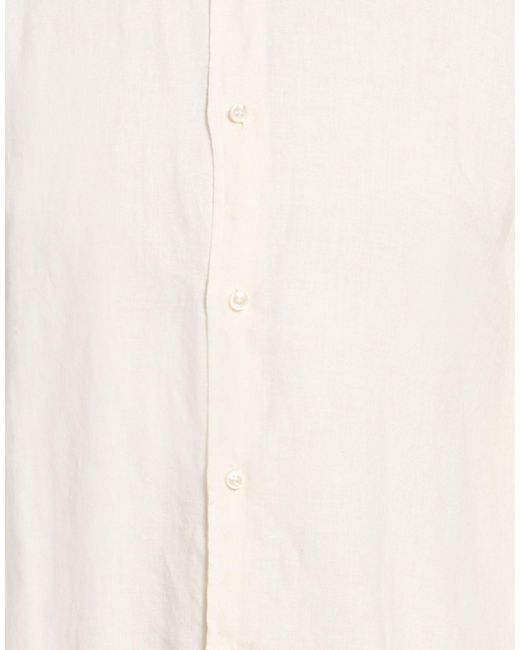 Fedeli White Shirt Linen for men