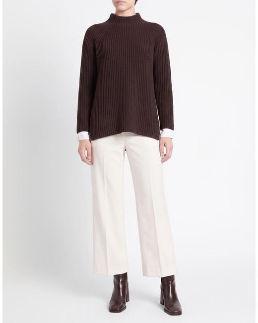 Gentry Portofino Brown Turtleneck Virgin Wool, Cashmere