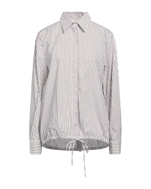 Semicouture Gray Shirt Cotton, Polyamide, Elastane