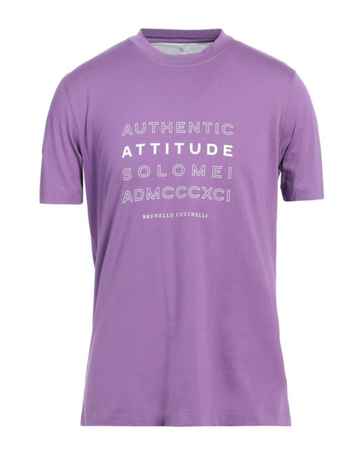 Brunello Cucinelli Purple T-shirt for men