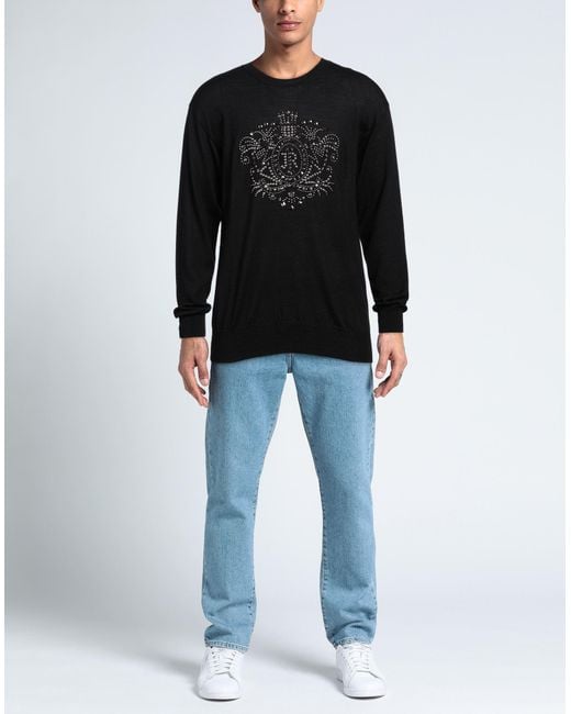 John Richmond Black Sweater Merino Wool for men