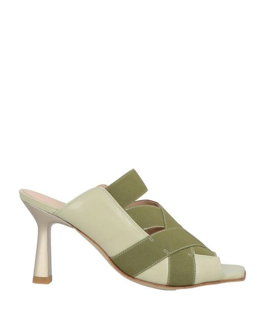 Zinda Metallic Sandals Leather, Textile Fibers