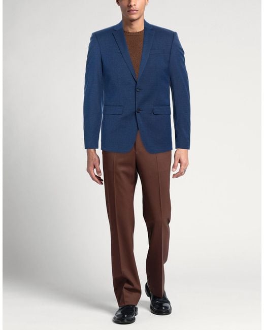 DIGEL Blue Midnight Blazer Polyester, Viscose, Elastane for men