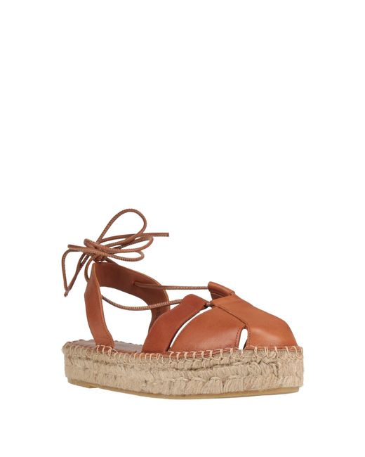 Alohas Brown Tan Espadrilles Leather