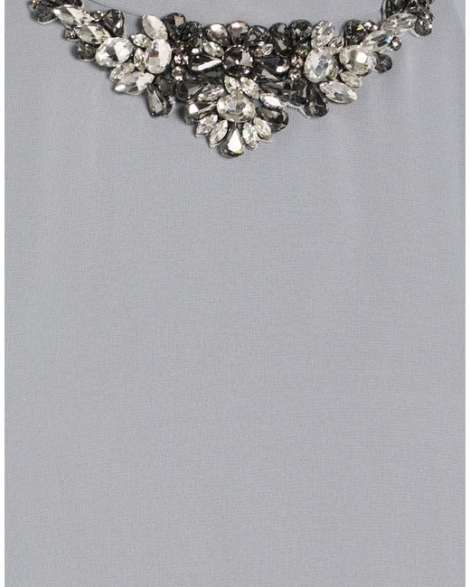 Clips Gray Maxi Dress Polyester