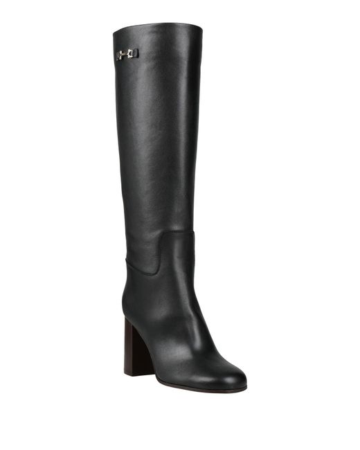 Ferragamo Black Boot Leather