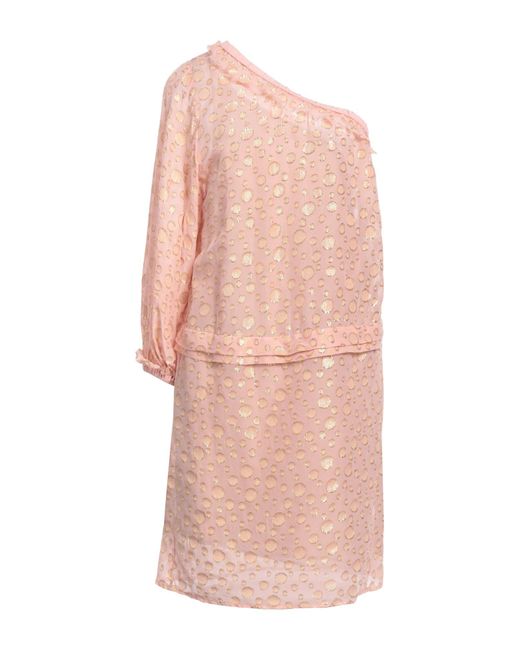 Mugler Pink Midi Dress Polyamide, Acetate, Viscose, Elastane, Polyester