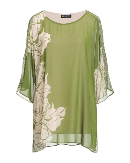 Top Camilla de color Green