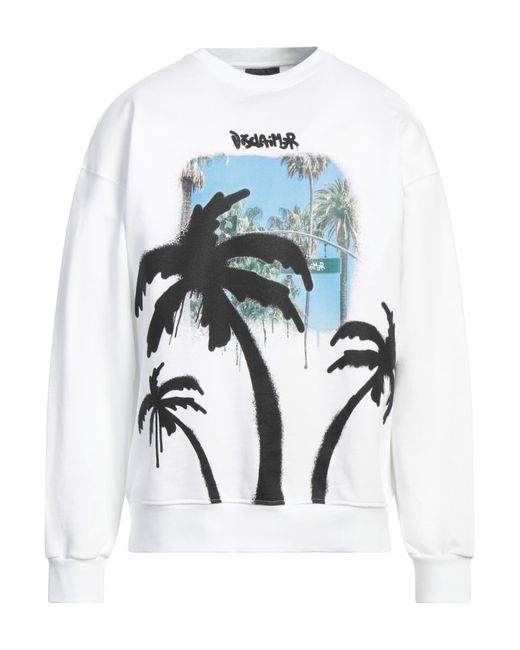 DISCLAIMER White Sweatshirt Cotton for men