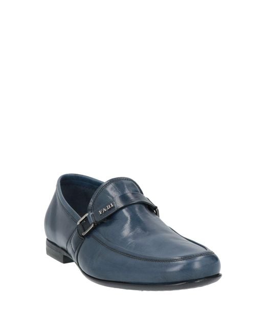 Fabi Blue Loafers Leather for men
