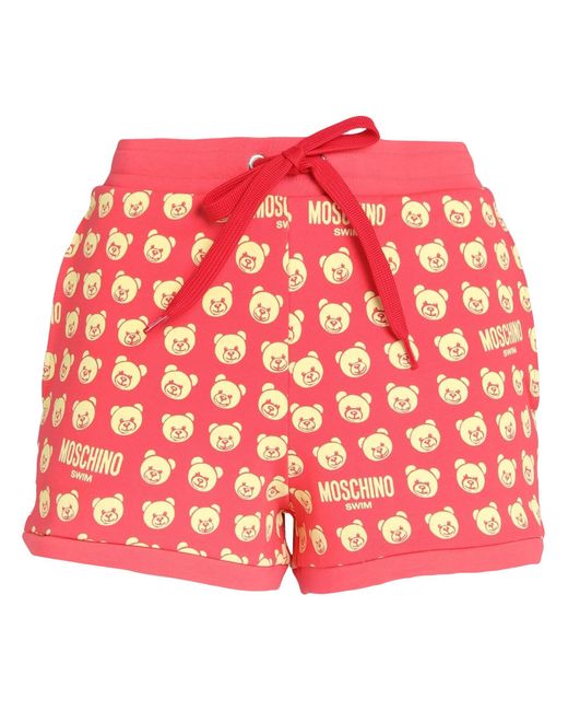 Moschino Red Beach Shorts And Pants