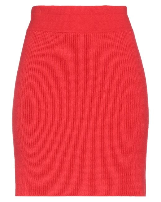 Alaïa Mini Skirt in Red | Lyst