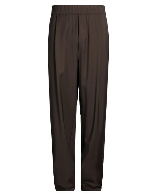 Laneus Brown Pants Virgin Wool for men