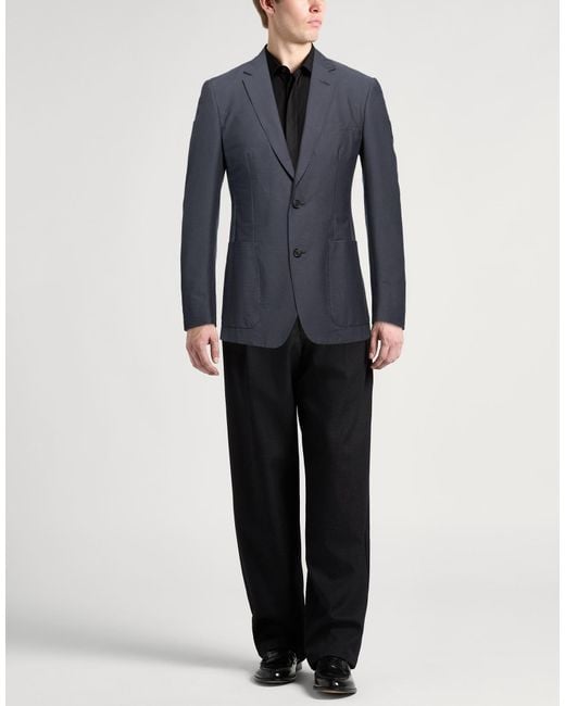 Dunhill Blue Blazer Cotton, Elastane for men