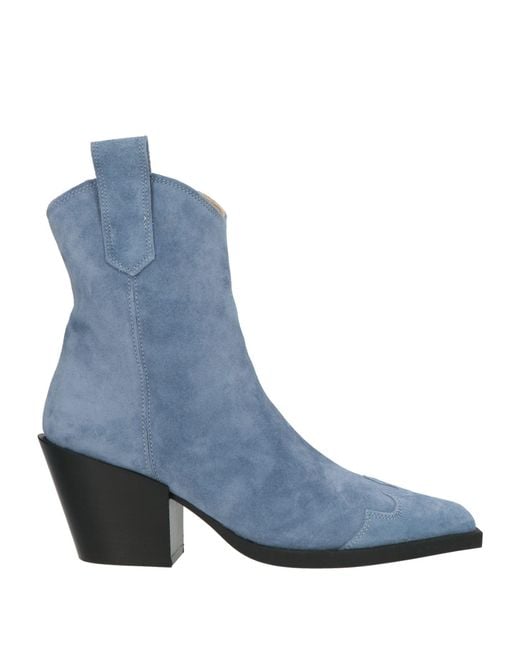 COPENHAGEN Blue Ankle Boots Leather