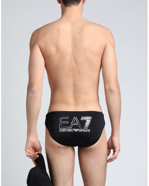 EA7 Black Bikini Bottoms & Swim Briefs for men