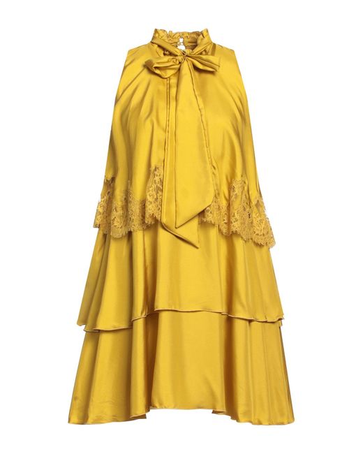 Ermanno Scervino Yellow Mini-Kleid