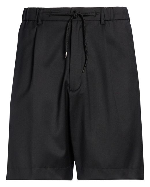Paura Black Shorts & Bermuda Shorts Virgin Wool for men