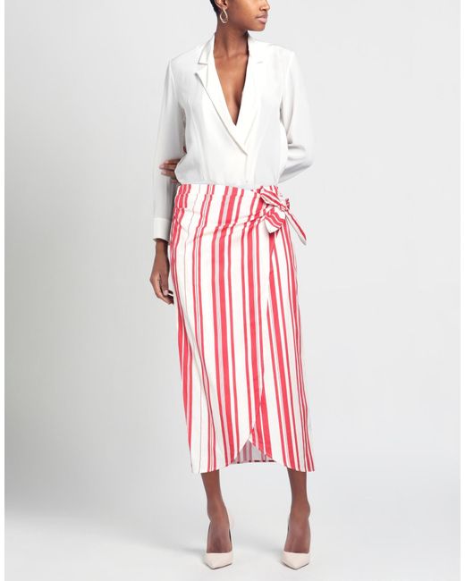Ottod'Ame Red Midi Skirt