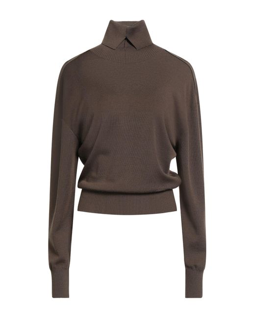 Burberry Brown Military Turtleneck Wool