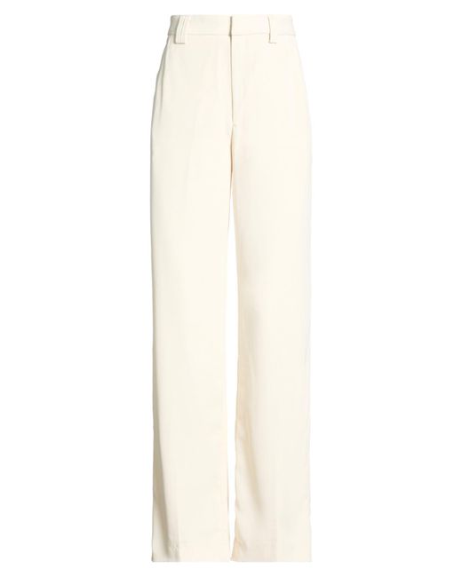 Dondup White Ivory Pants Polyester
