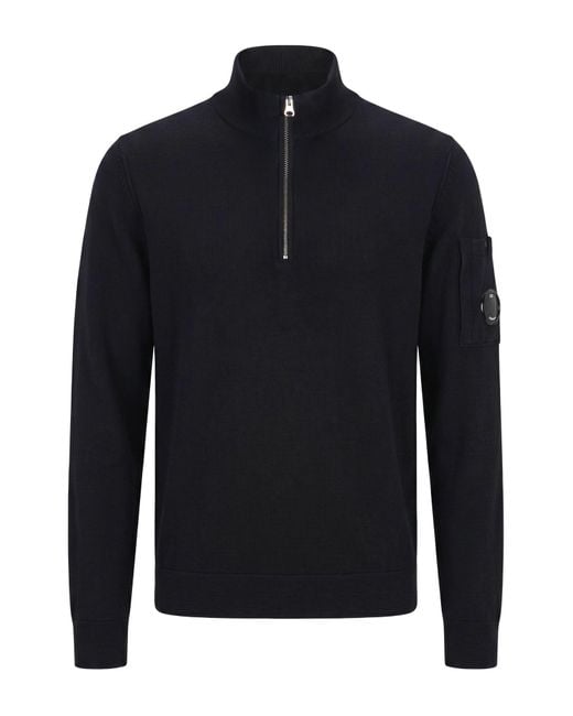 C P Company Blue Turtleneck Cotton, Polyamide for men