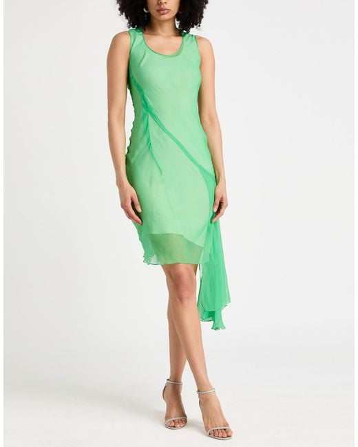 Givenchy Green Midi Dress Silk
