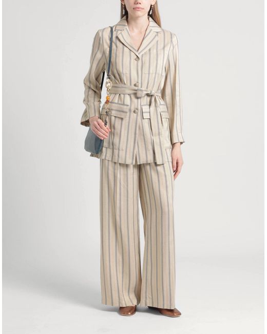 MAX&Co. Natural Lillo Pants Viscose, Linen