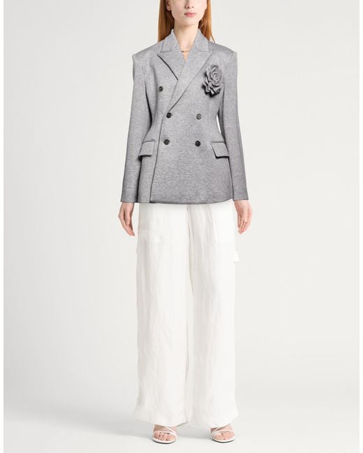 GIUSEPPE DI MORABITO Gray Light Blazer Polyester, Viscose, Polyamide, Elastane