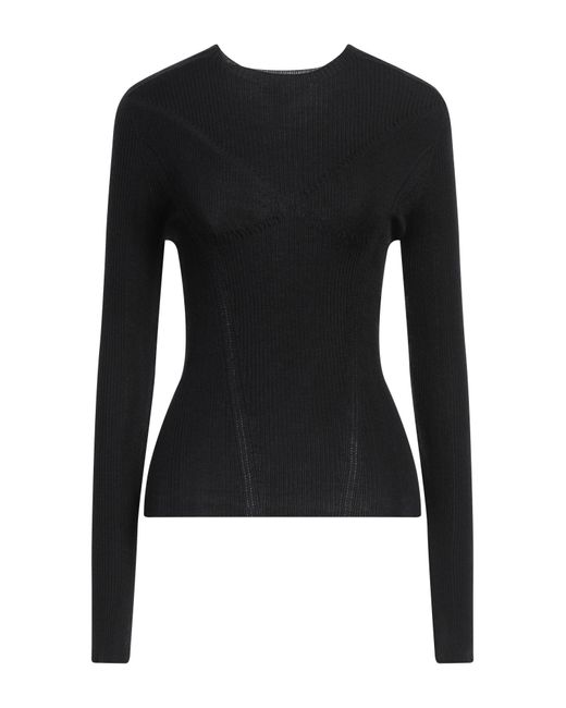 Lanvin Black Sweater Cashmere, Virgin Wool, Silk