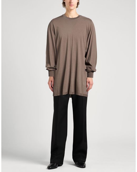 Rick Owens Brown T-Shirt Cotton for men