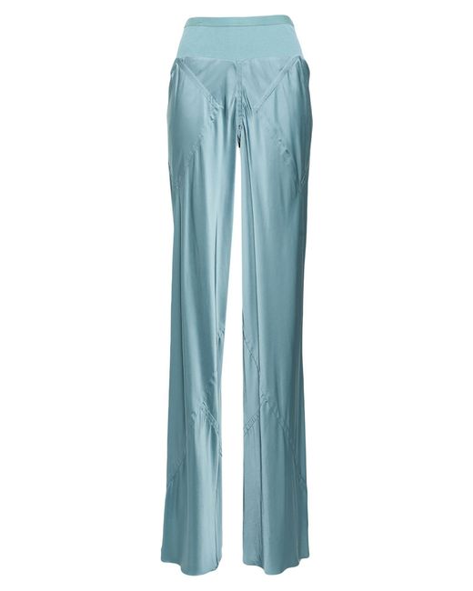Rick Owens Blue Pants Acetate, Viscose
