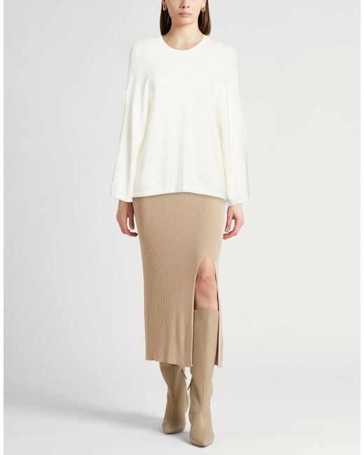 Khaite White Cream Sweater Wool