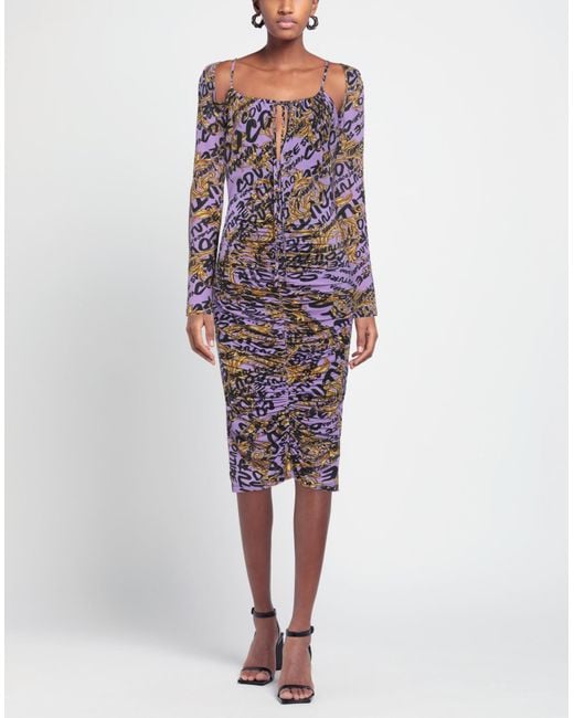 Vestido midi Versace Jeans Couture de color Purple