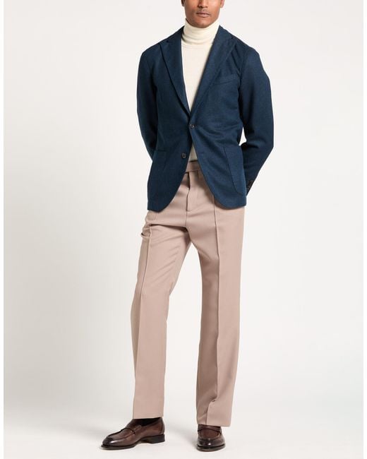Boglioli Blue Blazer Wool, Polyamide for men