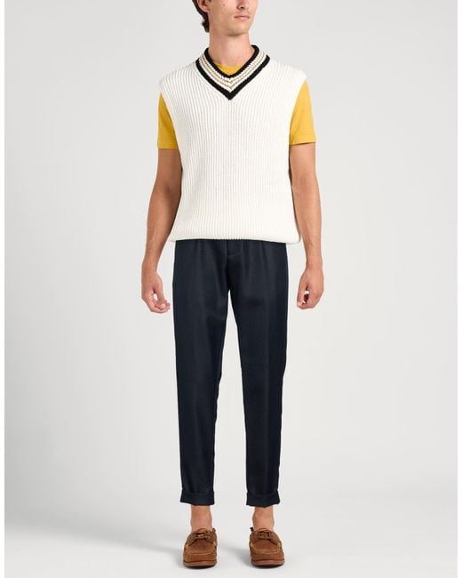Michael Coal Blue Pants Wool, Polyester, Polyamide for men