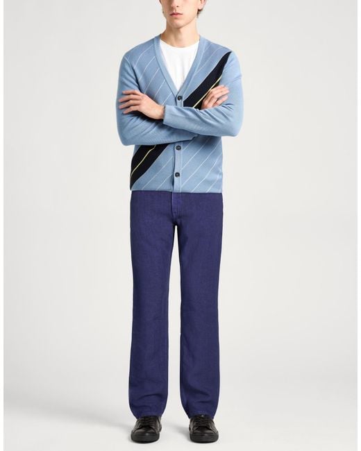 120% Lino Blue Trouser for men