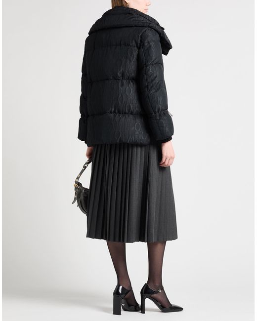 Moorer Black Puffer Polyester, Cotton