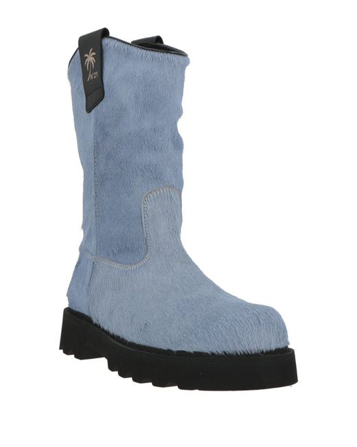 N°21 Blue Ankle Boots Leather