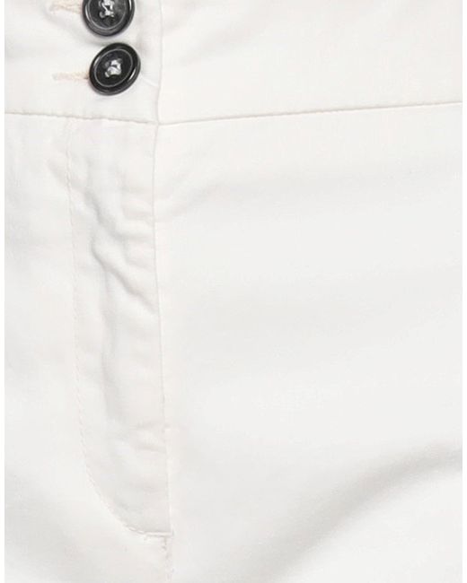 Alpha Studio White Pants Cotton, Elastane