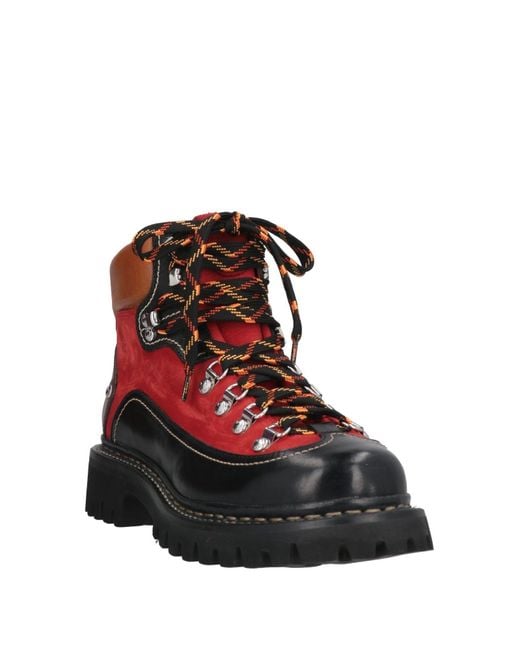 DSquared² Red Ankle Boots for men