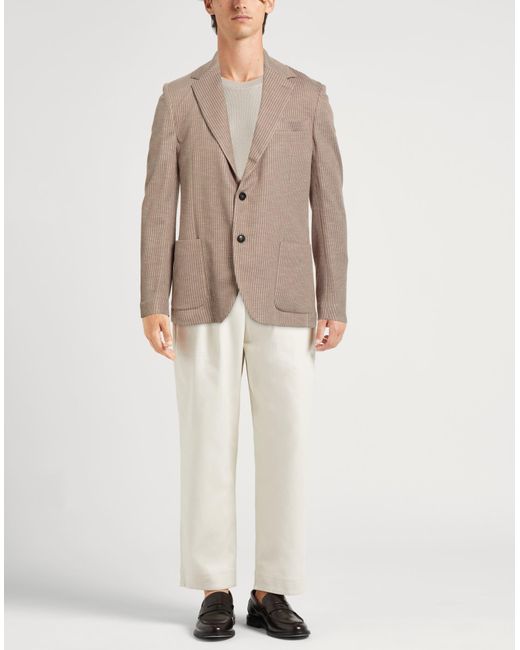 Liu Jo Brown Blazer Polyester, Cotton for men