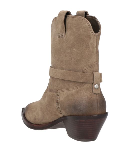 Ash Brown Ankle Boots