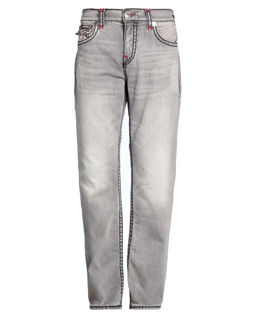 True Religion Gray Lead Jeans Cotton, Elastane for men