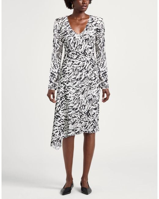 Patrizia Pepe White Midi Dress Polyester